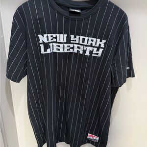 New Era Black Pinstripe "New York Liberty" Short Sleeve Tee